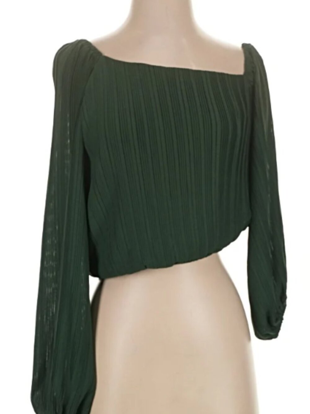 ASTR The Label Asymmetrical Dark Green Blouse - Picture 5 of 6